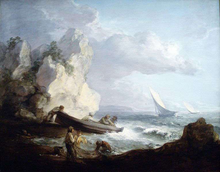 Seashore with Fishermen